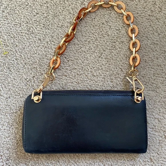 Chloe leather wallet on chain mini shoulder bag black gold - Picture 4 of 14